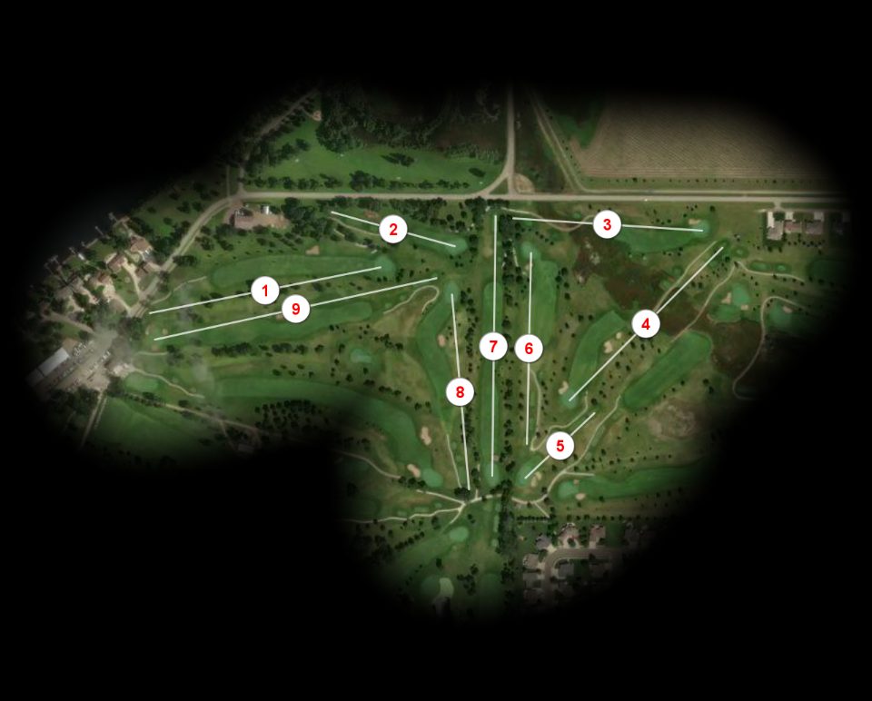 Blue nine at Cattail Crossing Golf Course