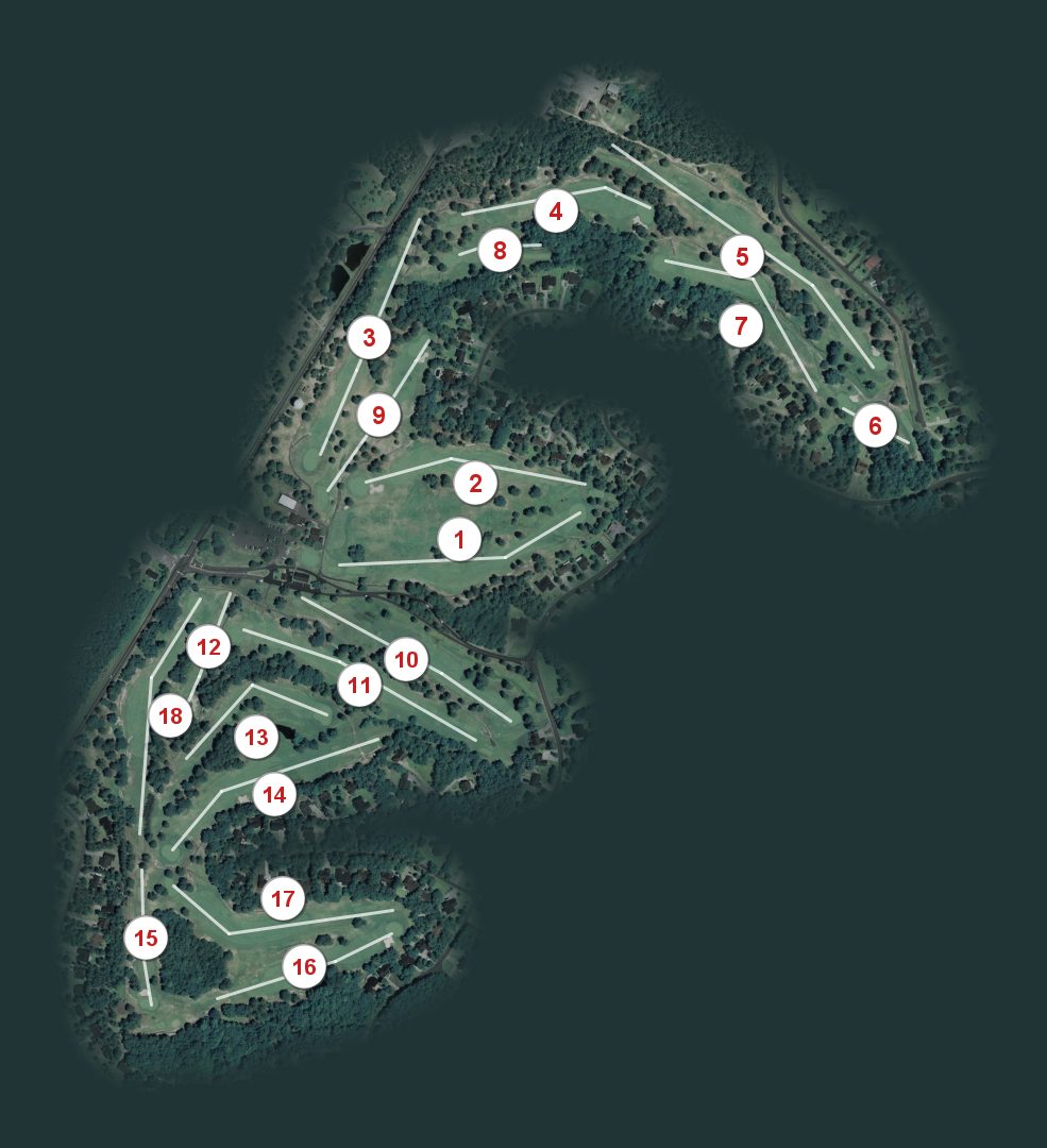Carolina Lakes Golf Club course map