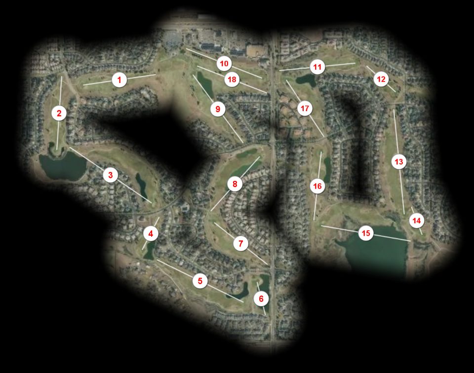 Broadlands Golf Course 18 course overview