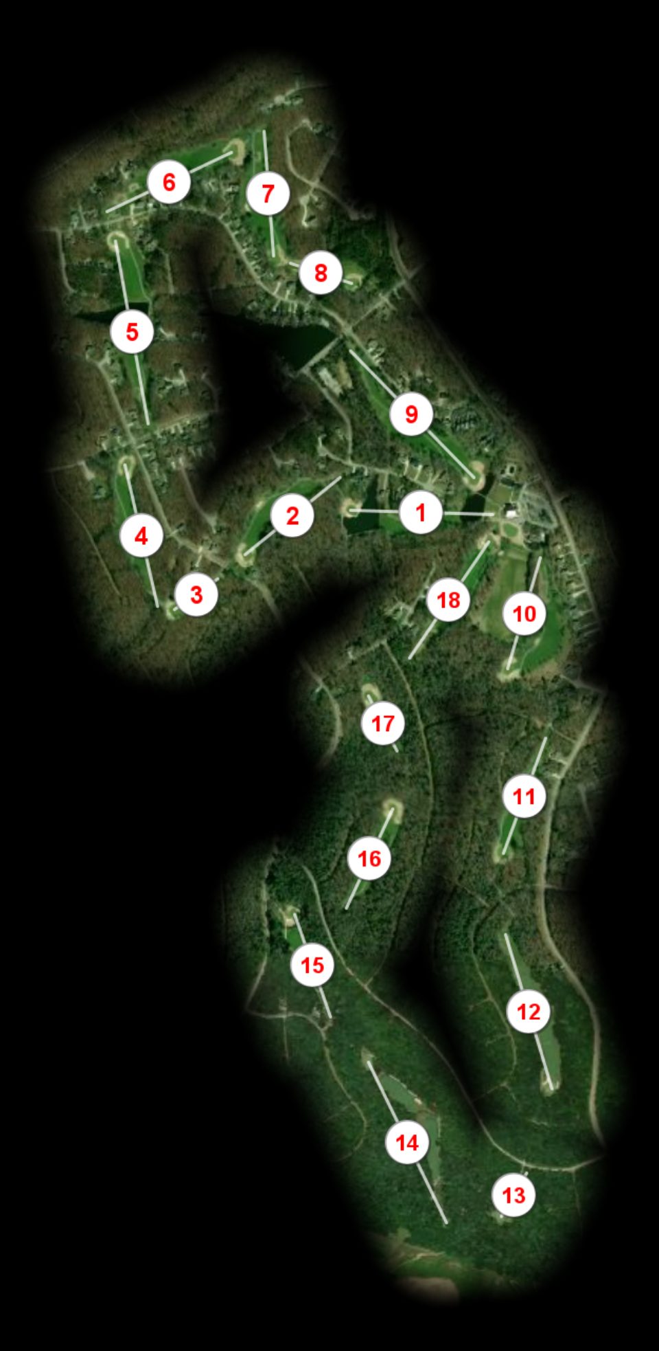 Dorchester Country Club at Fairfield Glade course overview