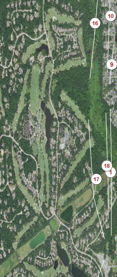 Governor's Club (Lakes / Foothills) course map