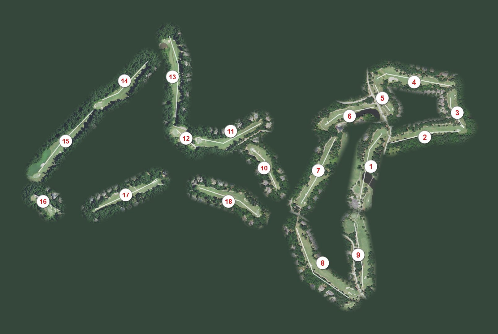 Governor's Club (Foothills / Mountain) course map