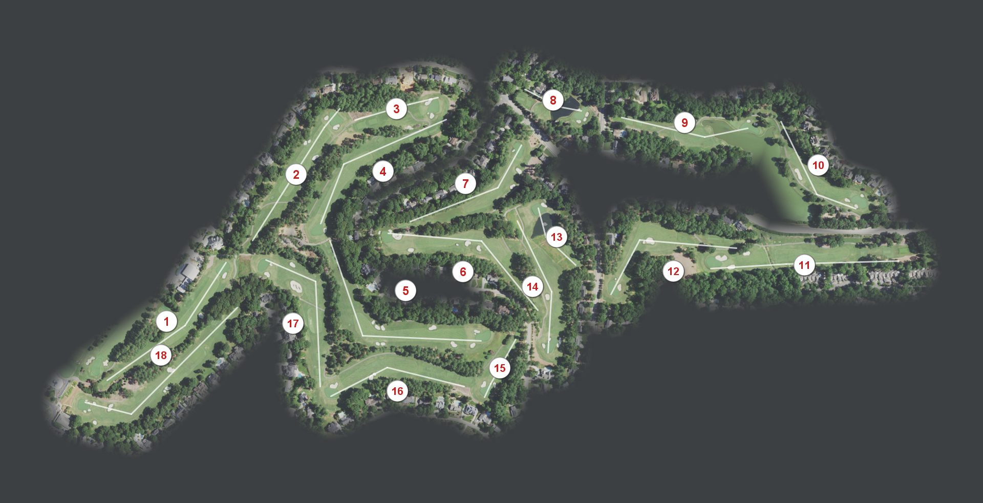North Ridge Country Club course map