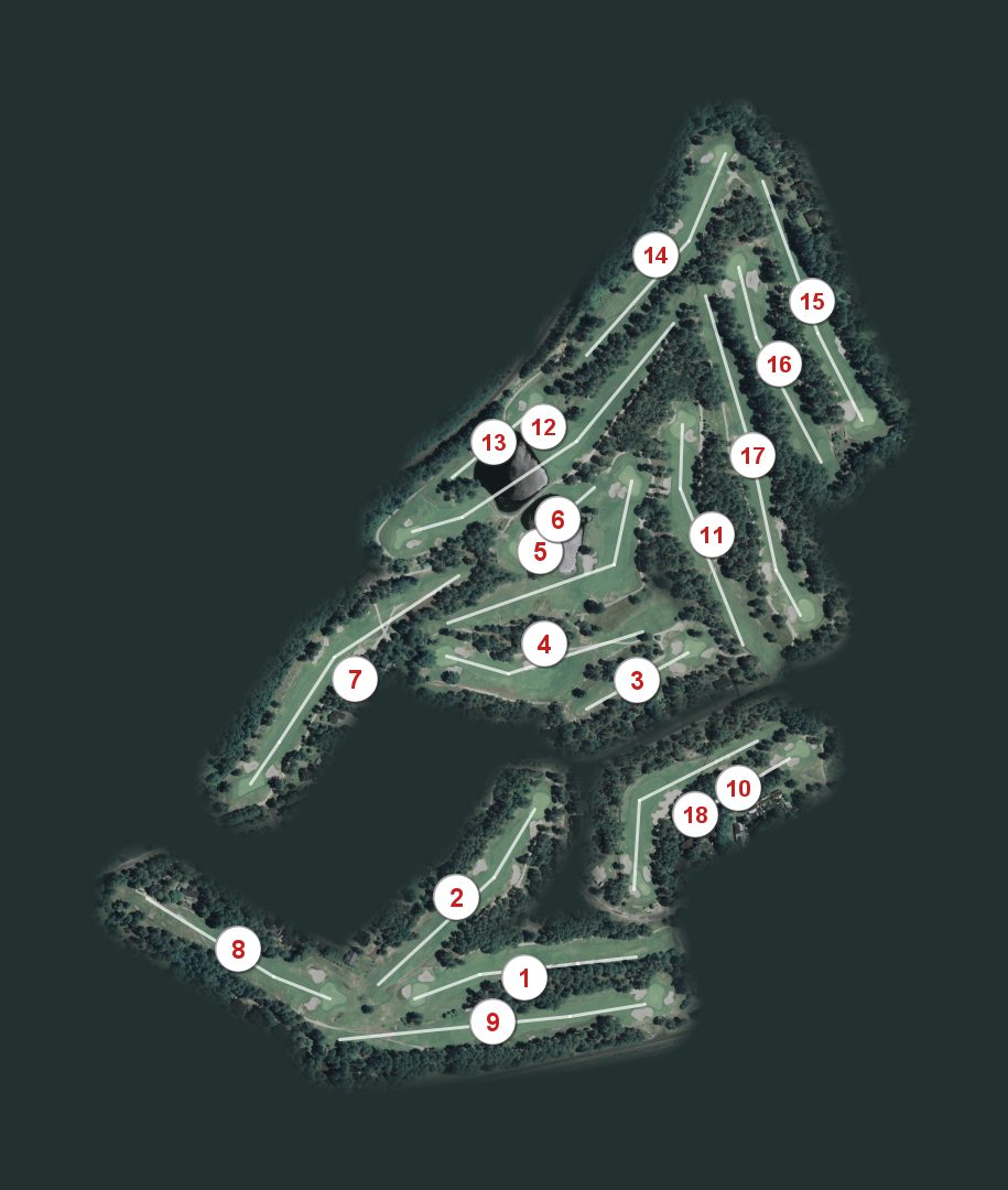 Hyland Golf Club course map