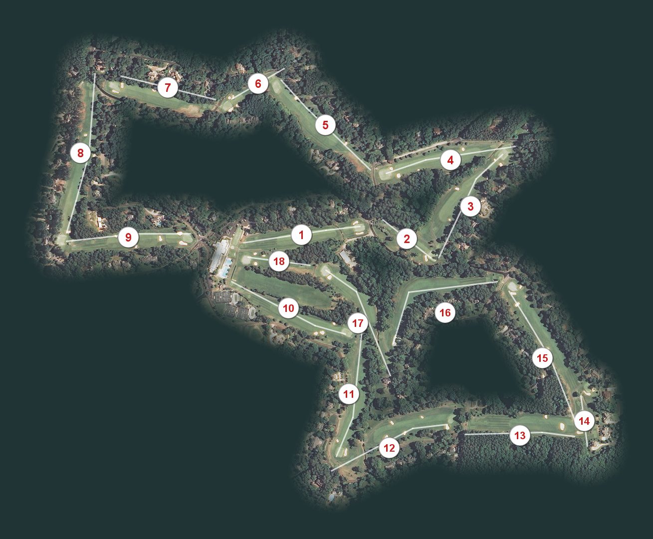 Hope Valley Country Club course map