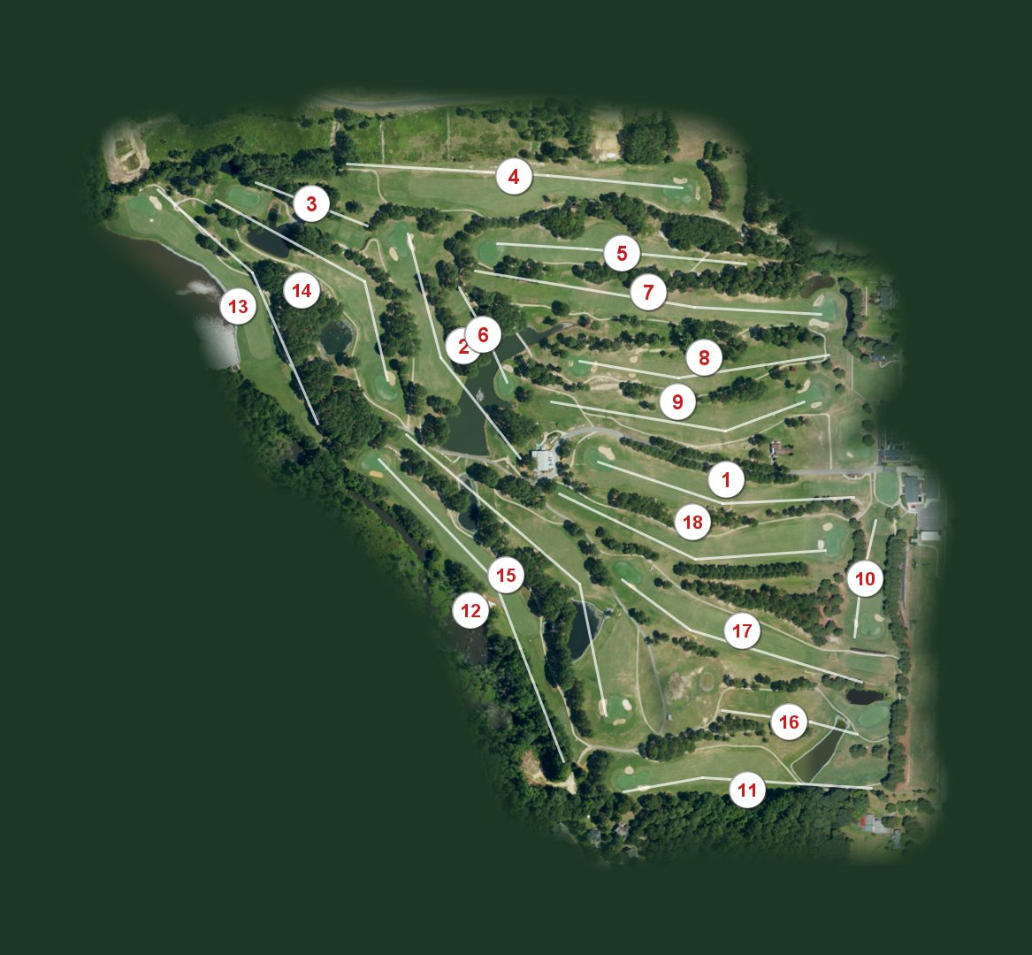 Reedy Creek Golf Course course map