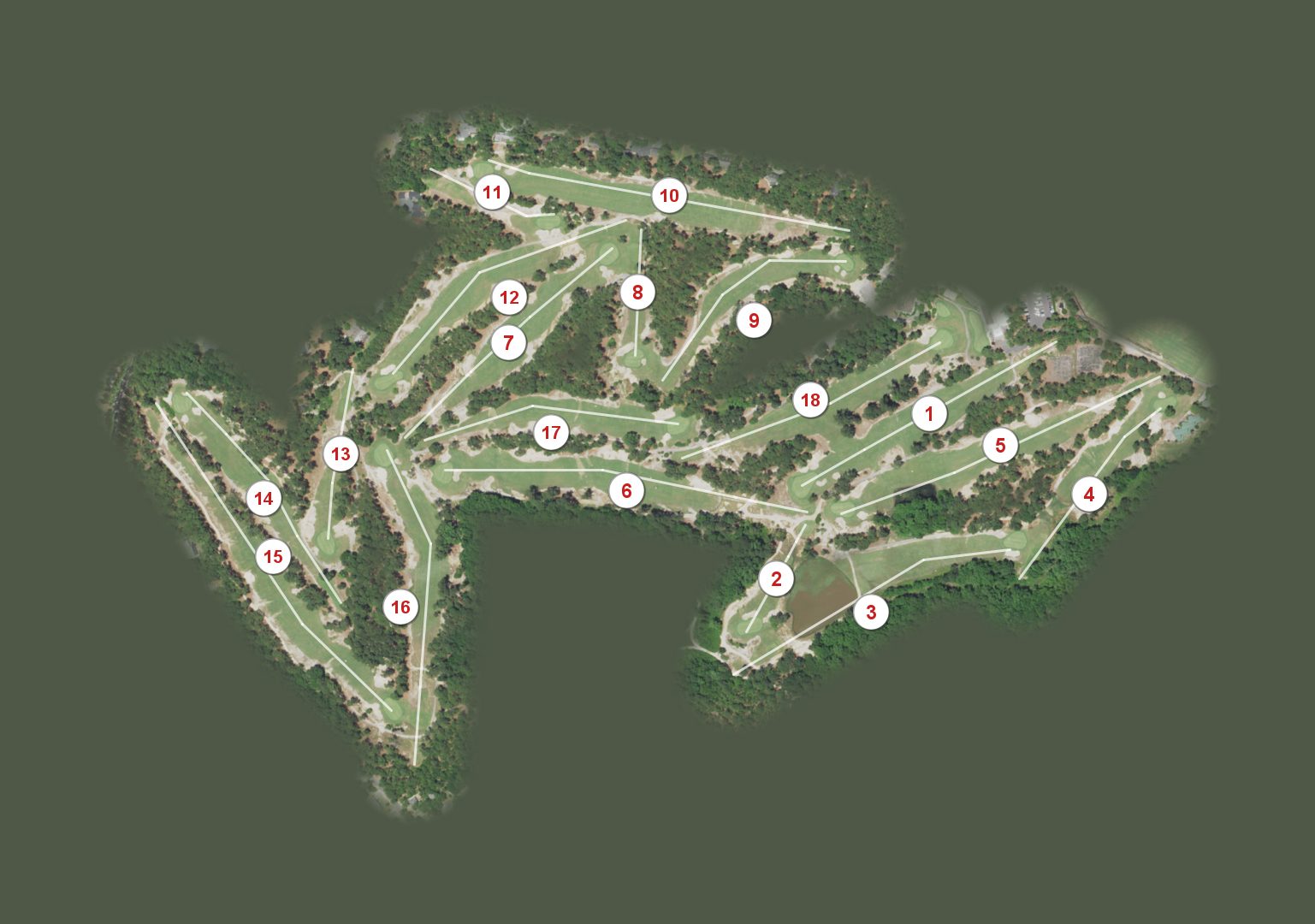 Mid Pines course map