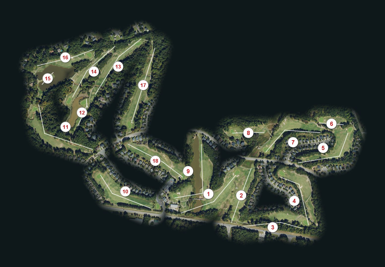 Crossings Golf Club course map