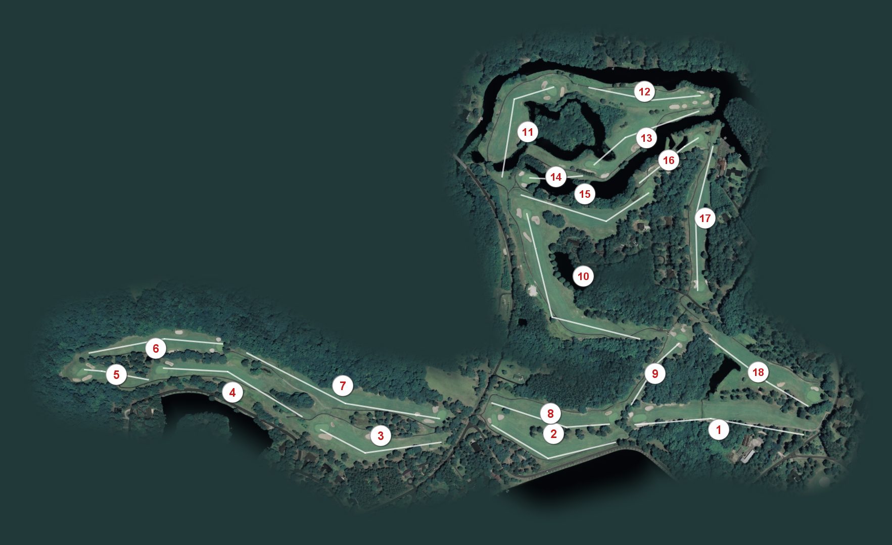 The Pines Course course map