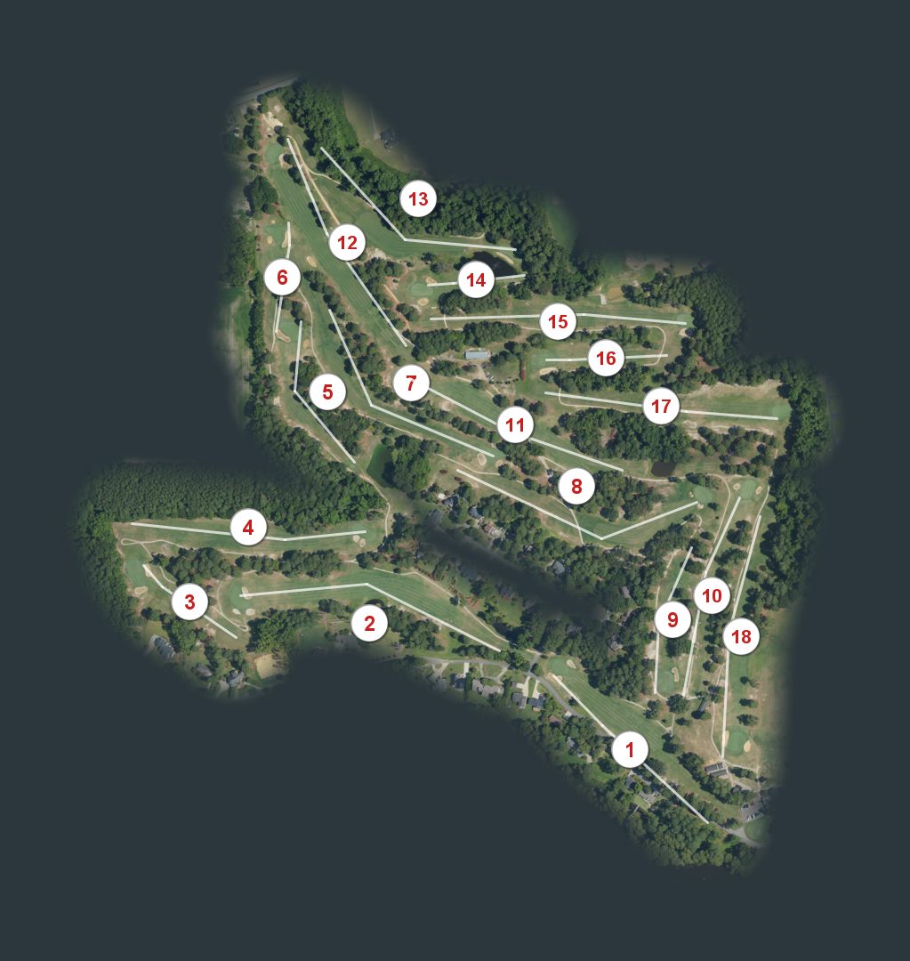 Country Club of Johnston County course map