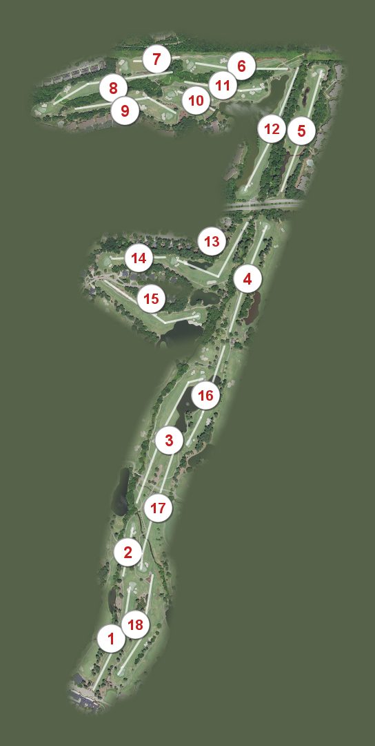 Prestonwood Country Club course map