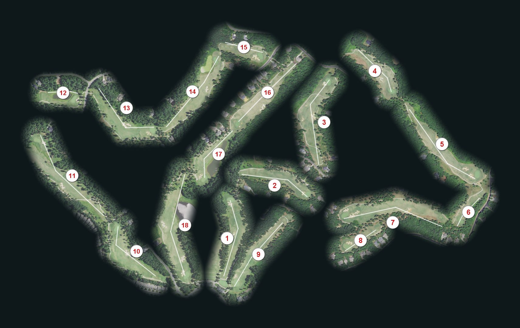 Chapel Ridge Golf Club course map