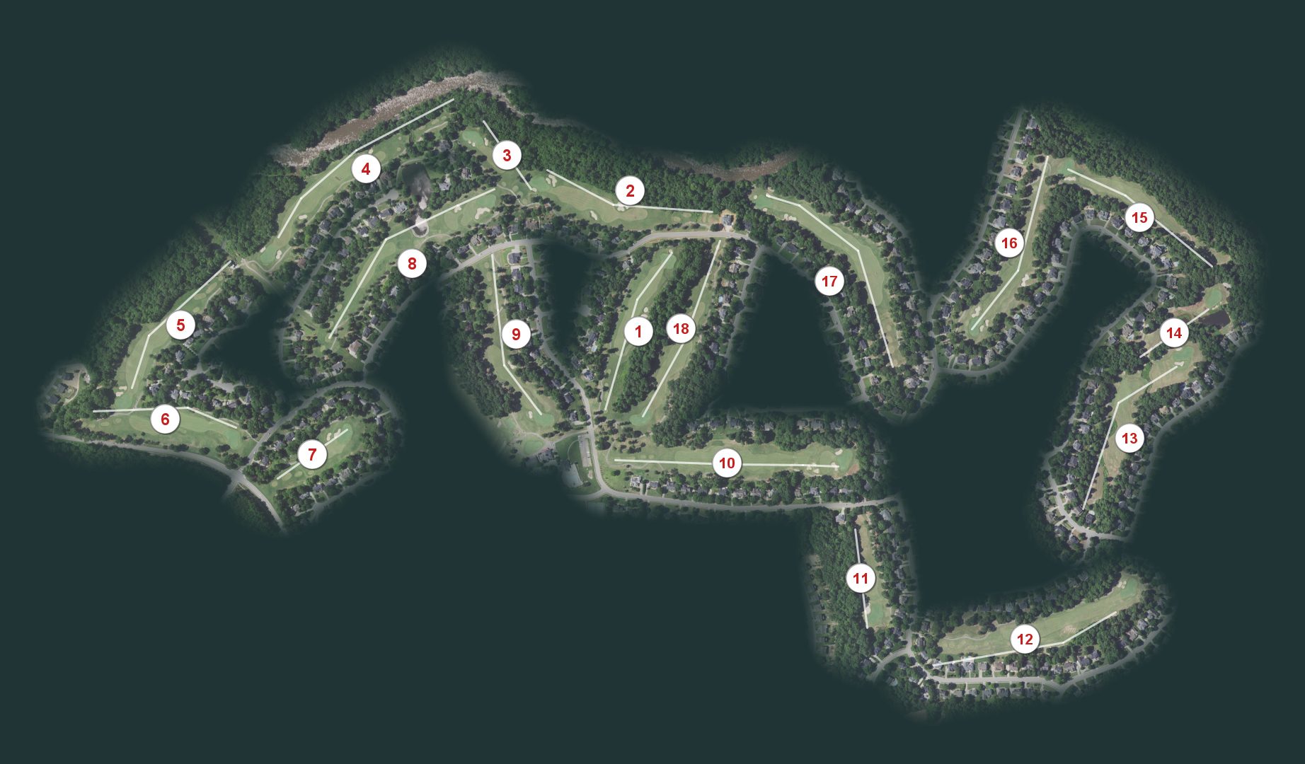 The Neuse Golf Club course map