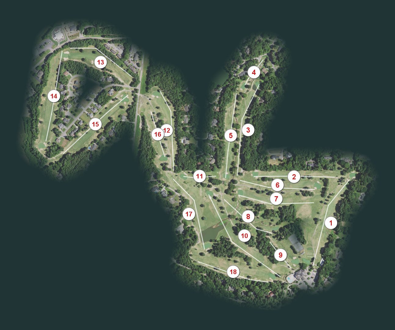 Henderson Country Club course map
