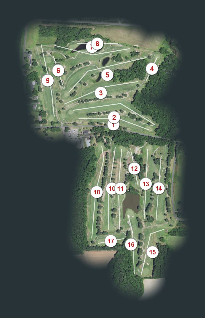 Wendell Country Club course map