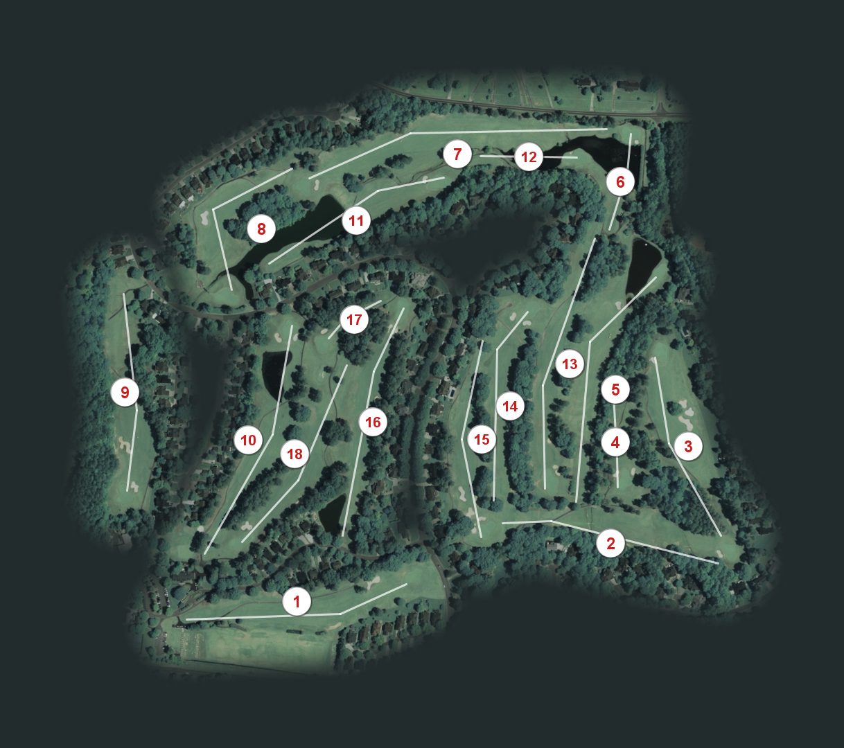 Wildwood Green Golf Club course map
