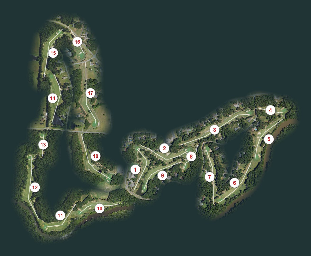The Valley Golf Course course map