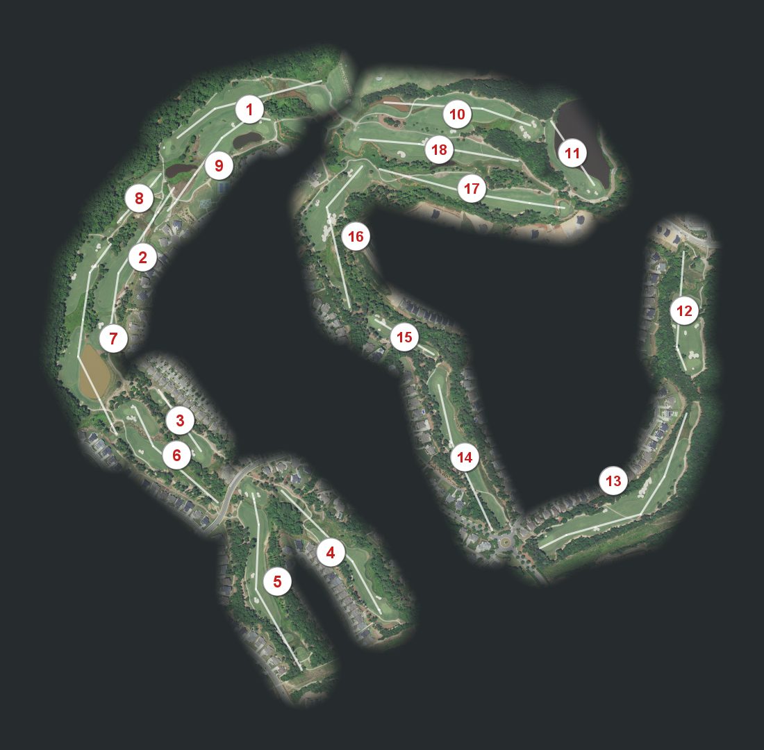 12 Oaks course map