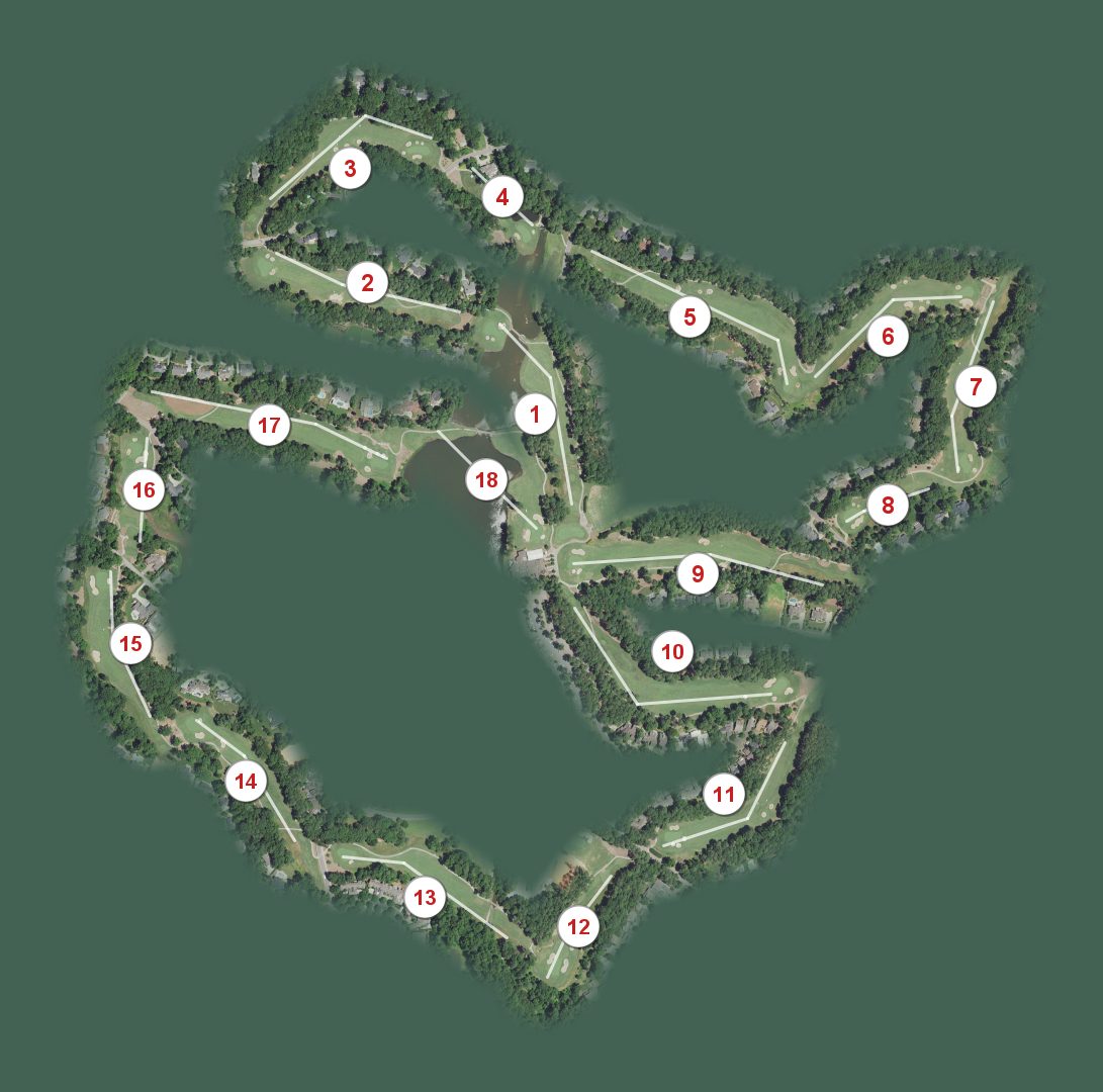 MacGregor Downs Country Club course map