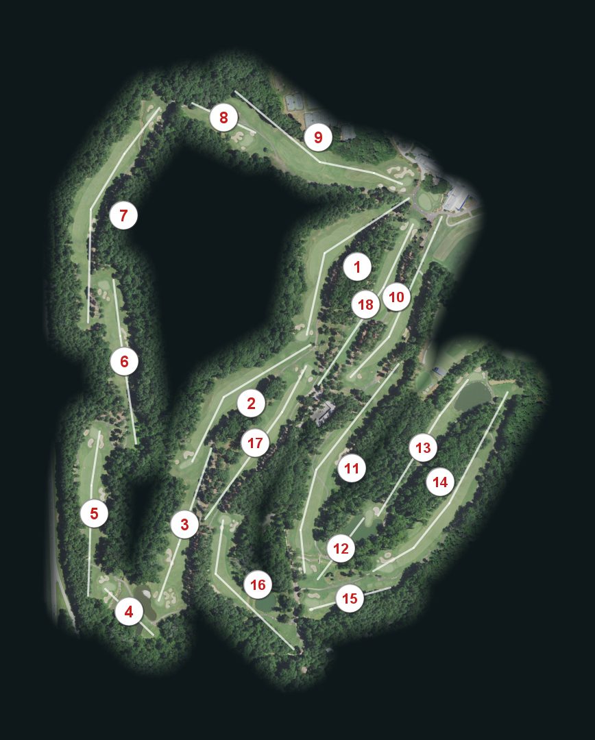 Duke University Golf Club course map