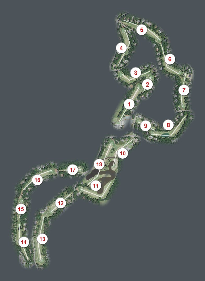 Chapel Hill Country Club course map