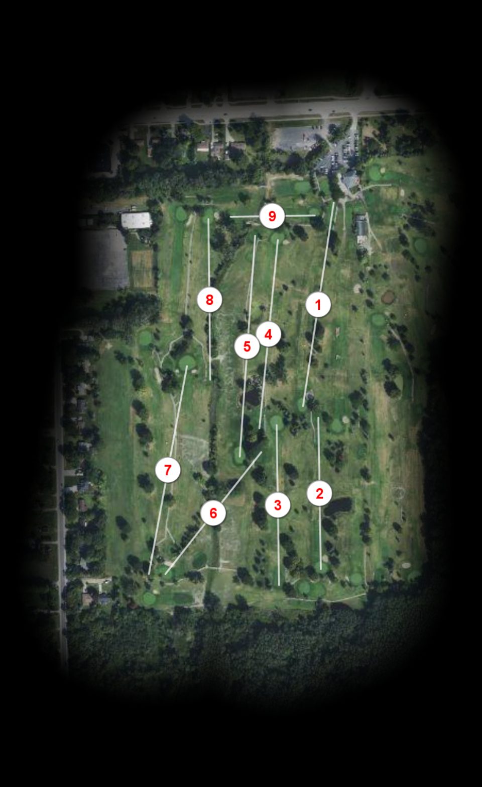 Red nine at Bello Woods Golf Club