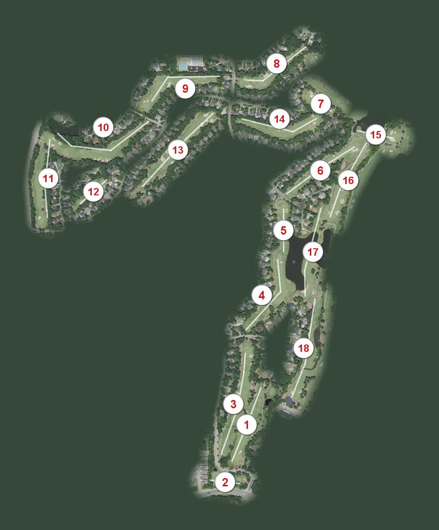 Prestonwood Country Club course map
