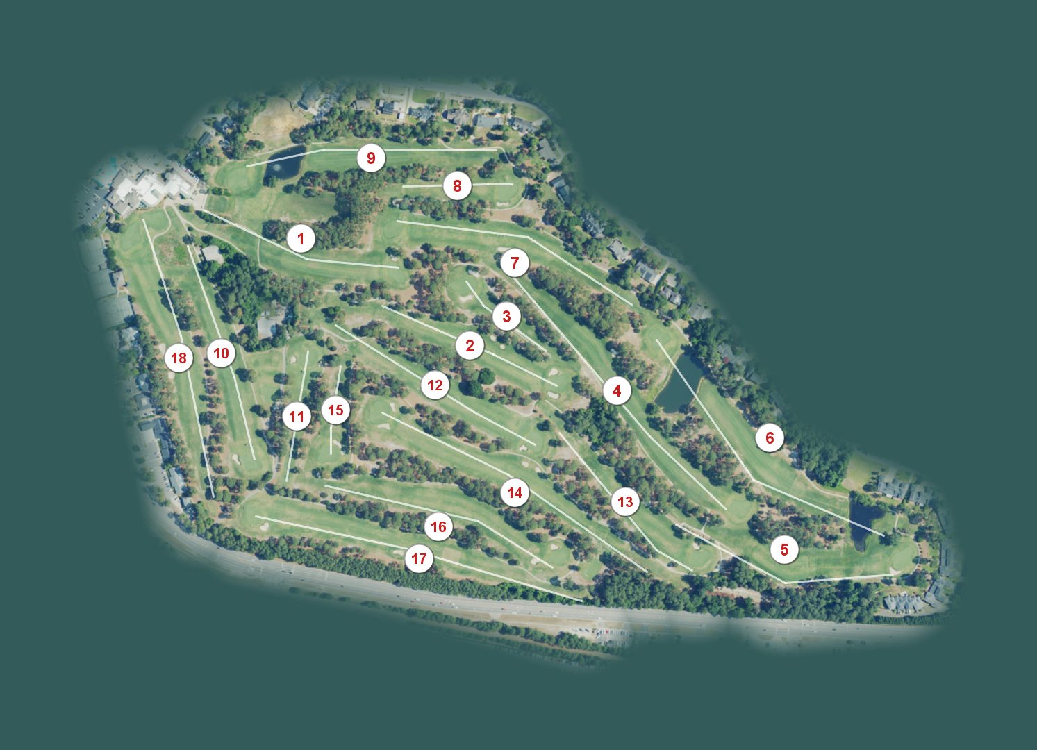 Highland Country Club course map
