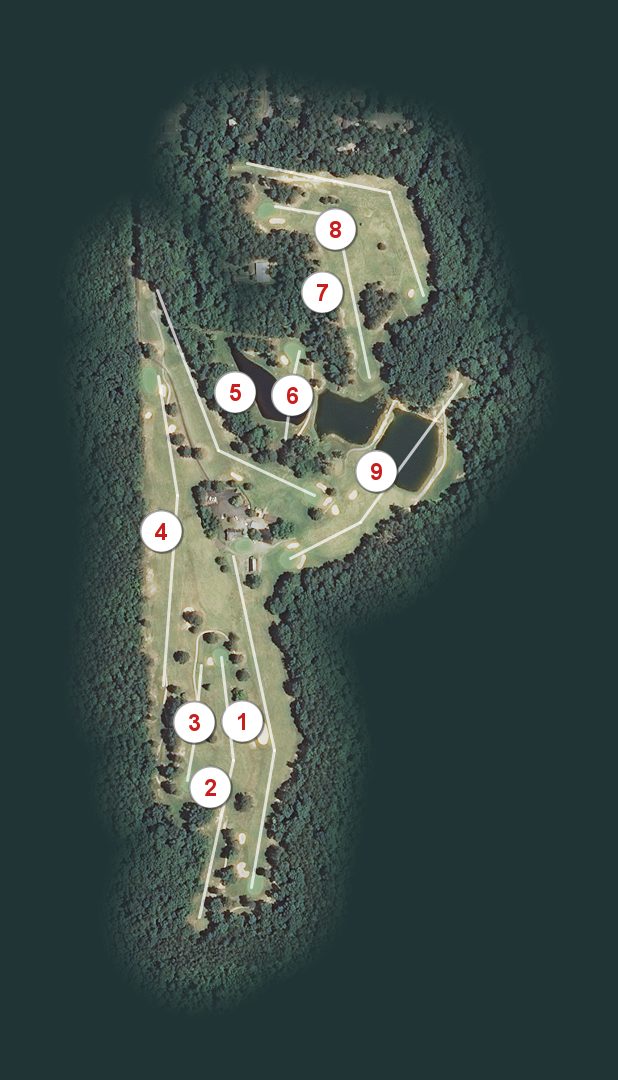 Twin Lakes Golf Club course map