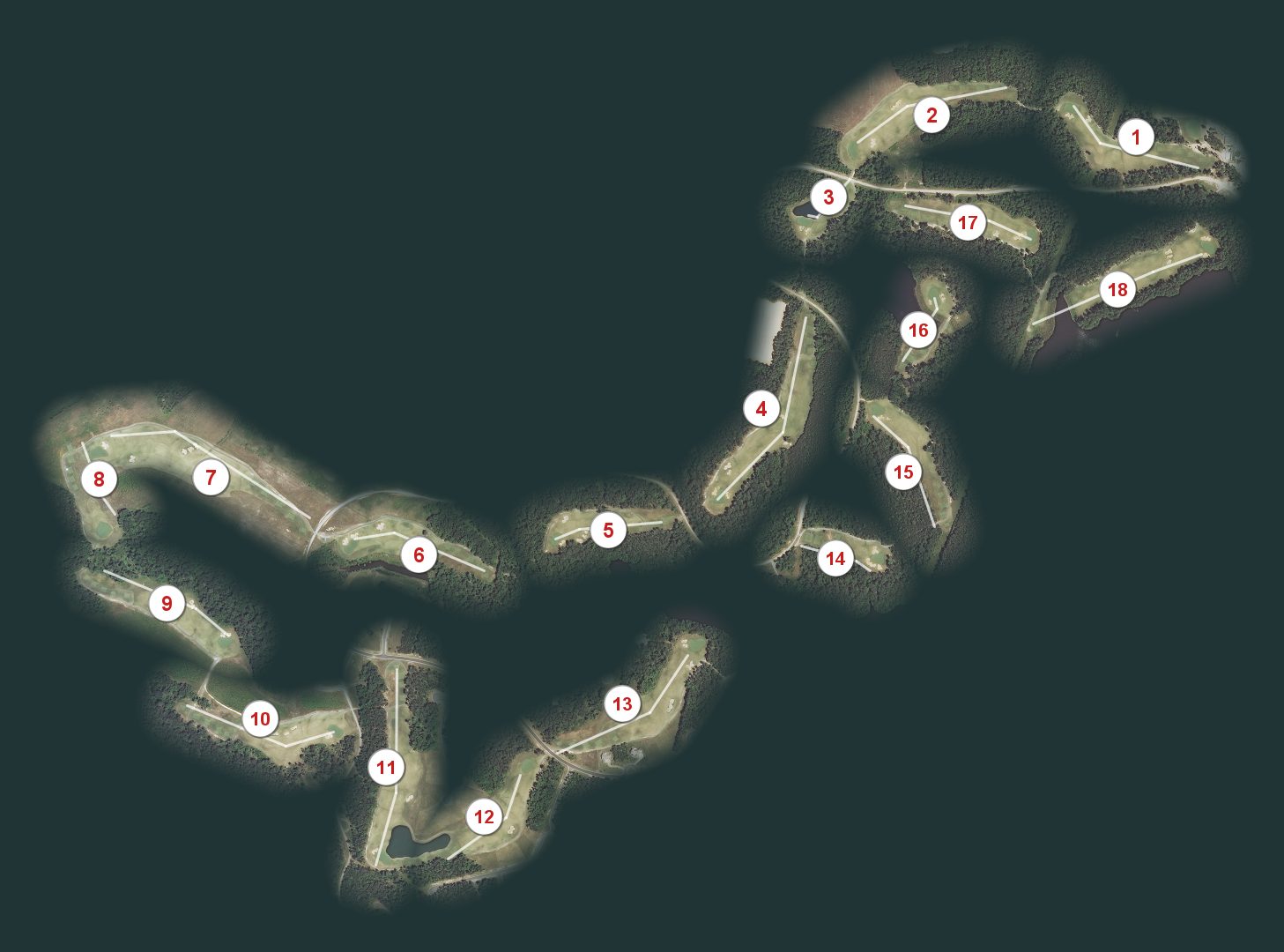 Belmont Lake Golf Club course map