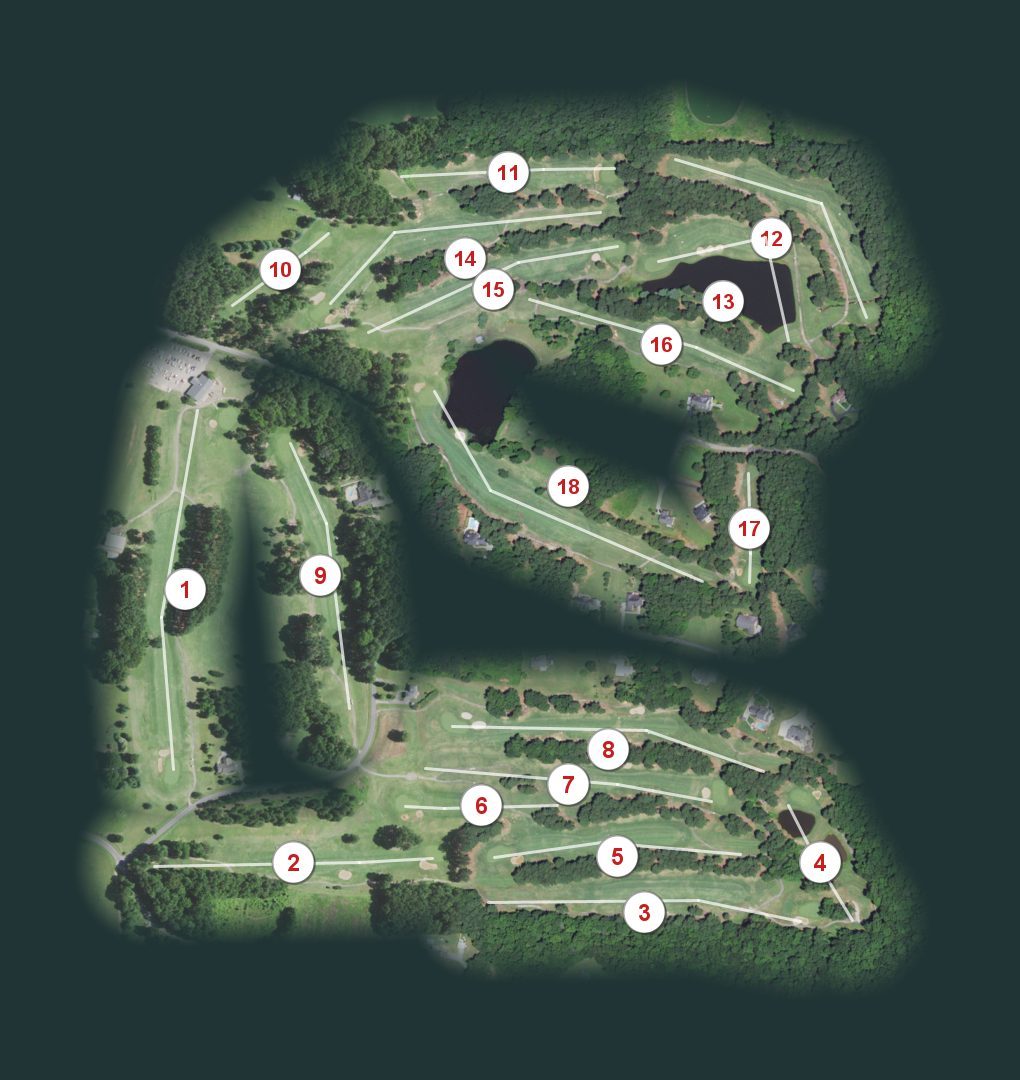 Caswell Pines Golf Club course map