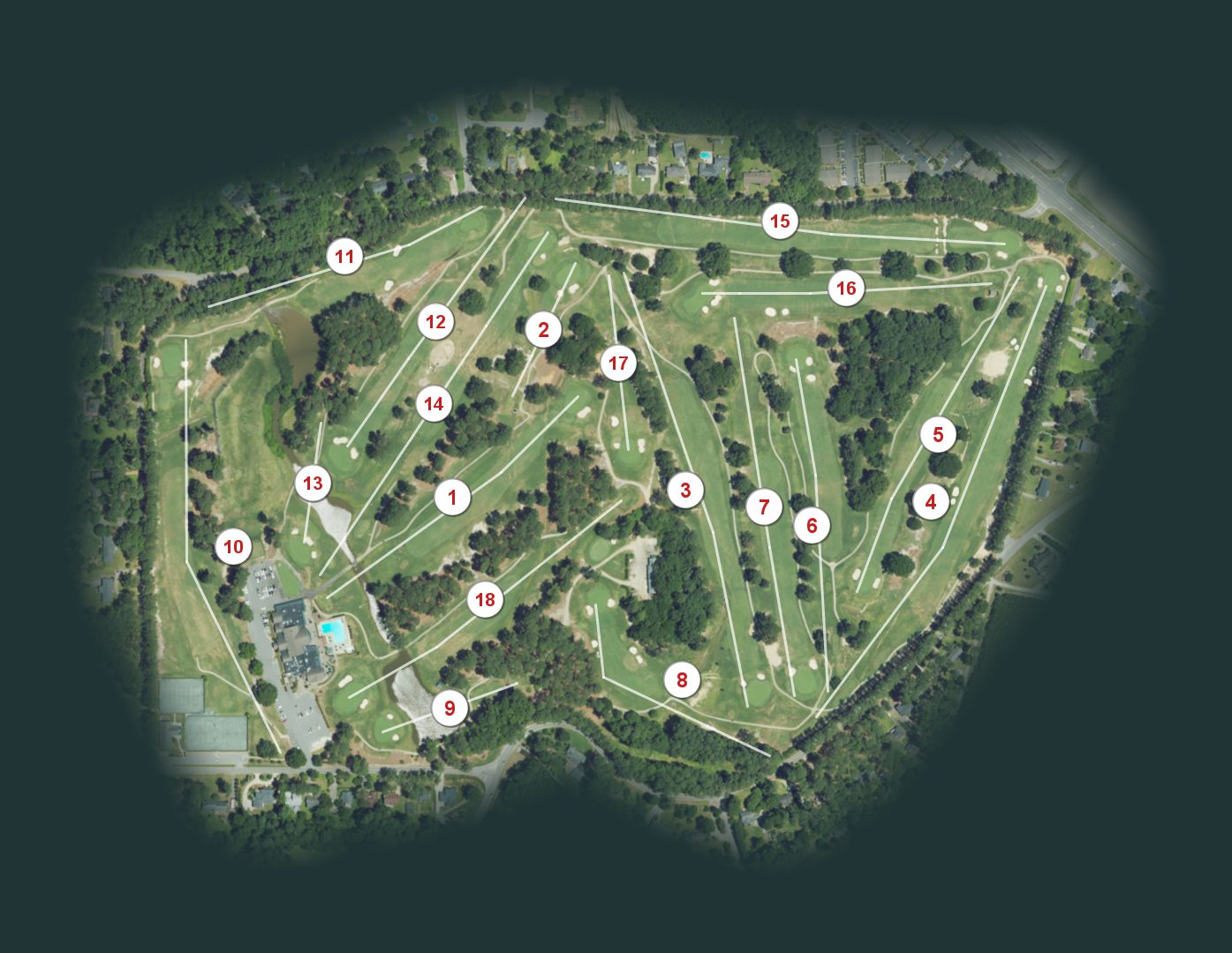 Northgreen Country Club course map