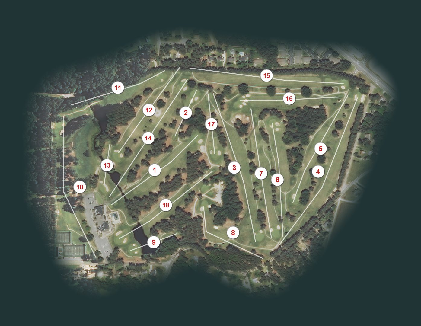 Benvenue Country Club Course course map