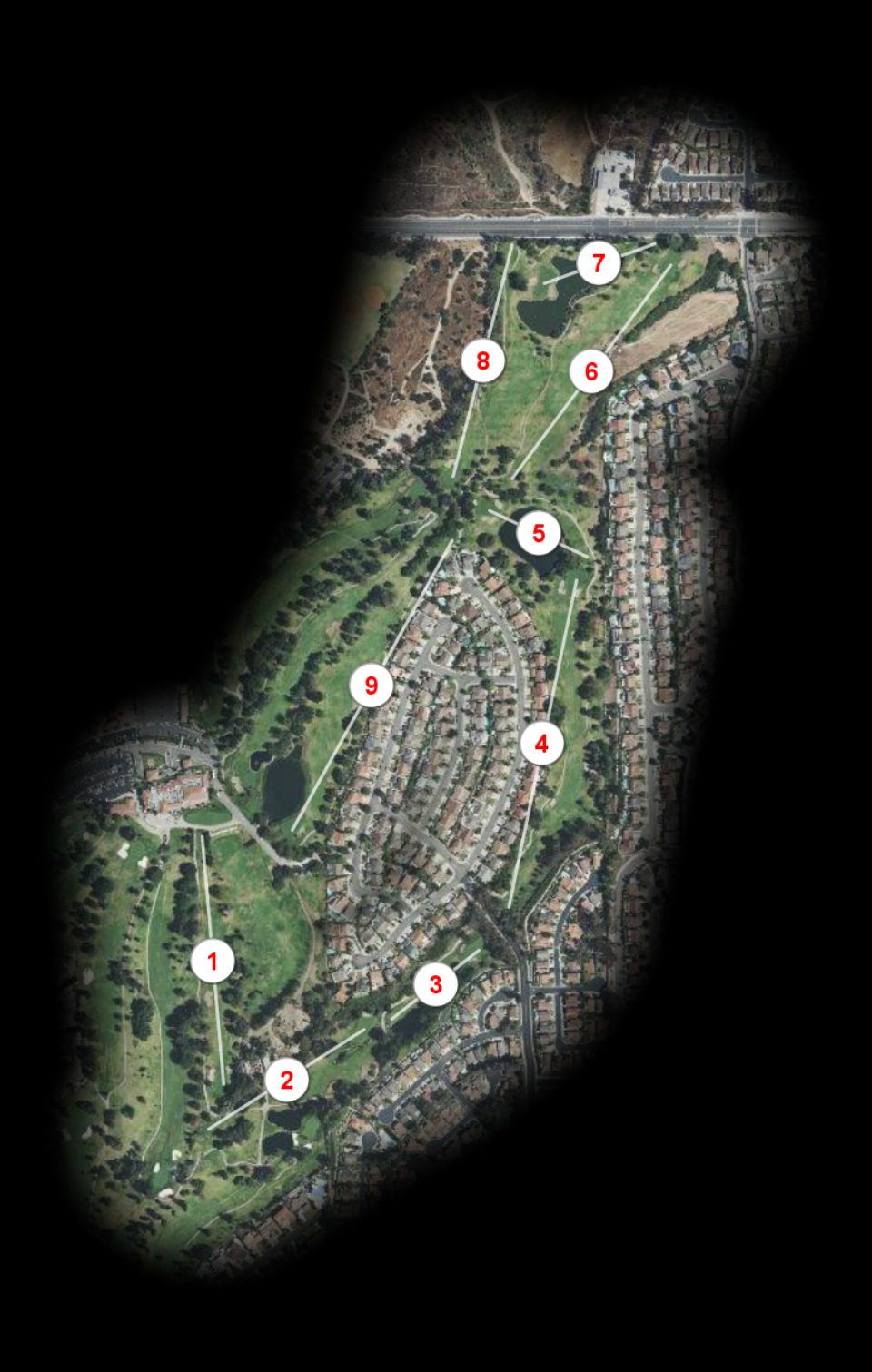 Lake nine at Los Coyotes Country Club