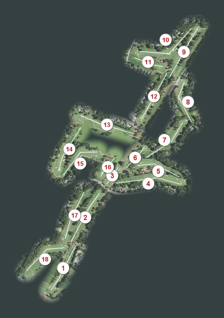 North Ridge Country Club course map