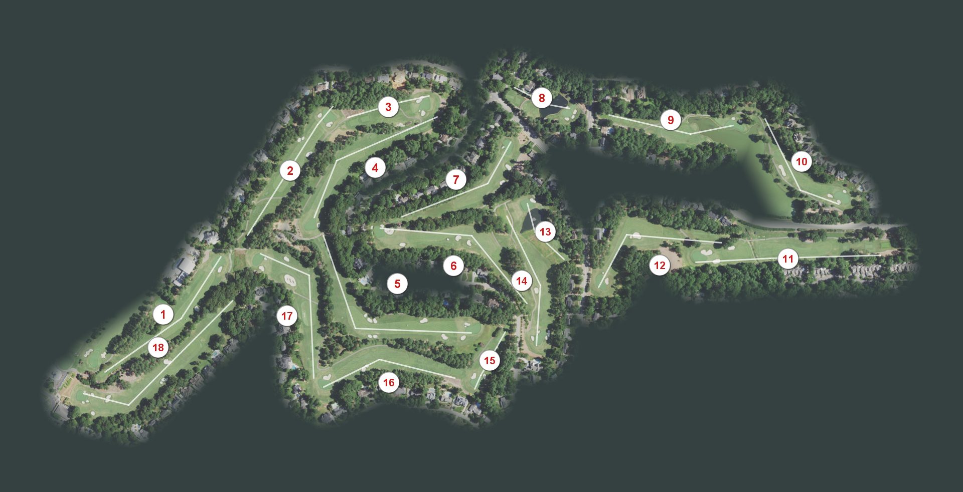 North Ridge Country Club course map