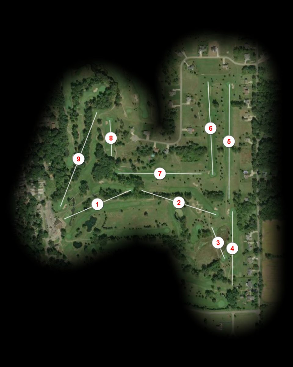 Front nine at Hankerd Hills Golf Club