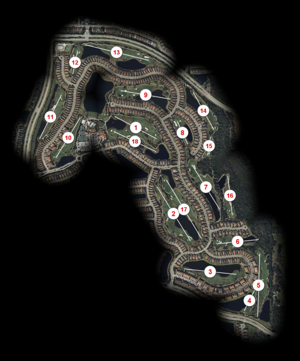 Esplanade Golf & Country Club at Lakewood Ranch course overview