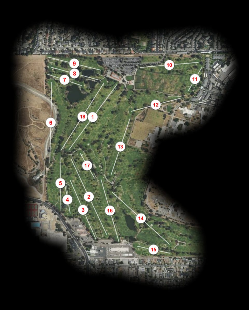 Costa Mesa Golf Club Los Lagos course overview