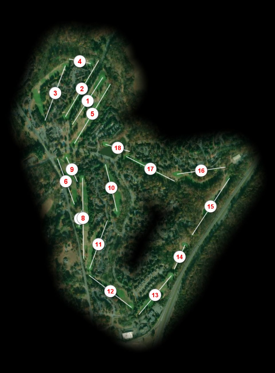 Flying Hills Golf Club course overview