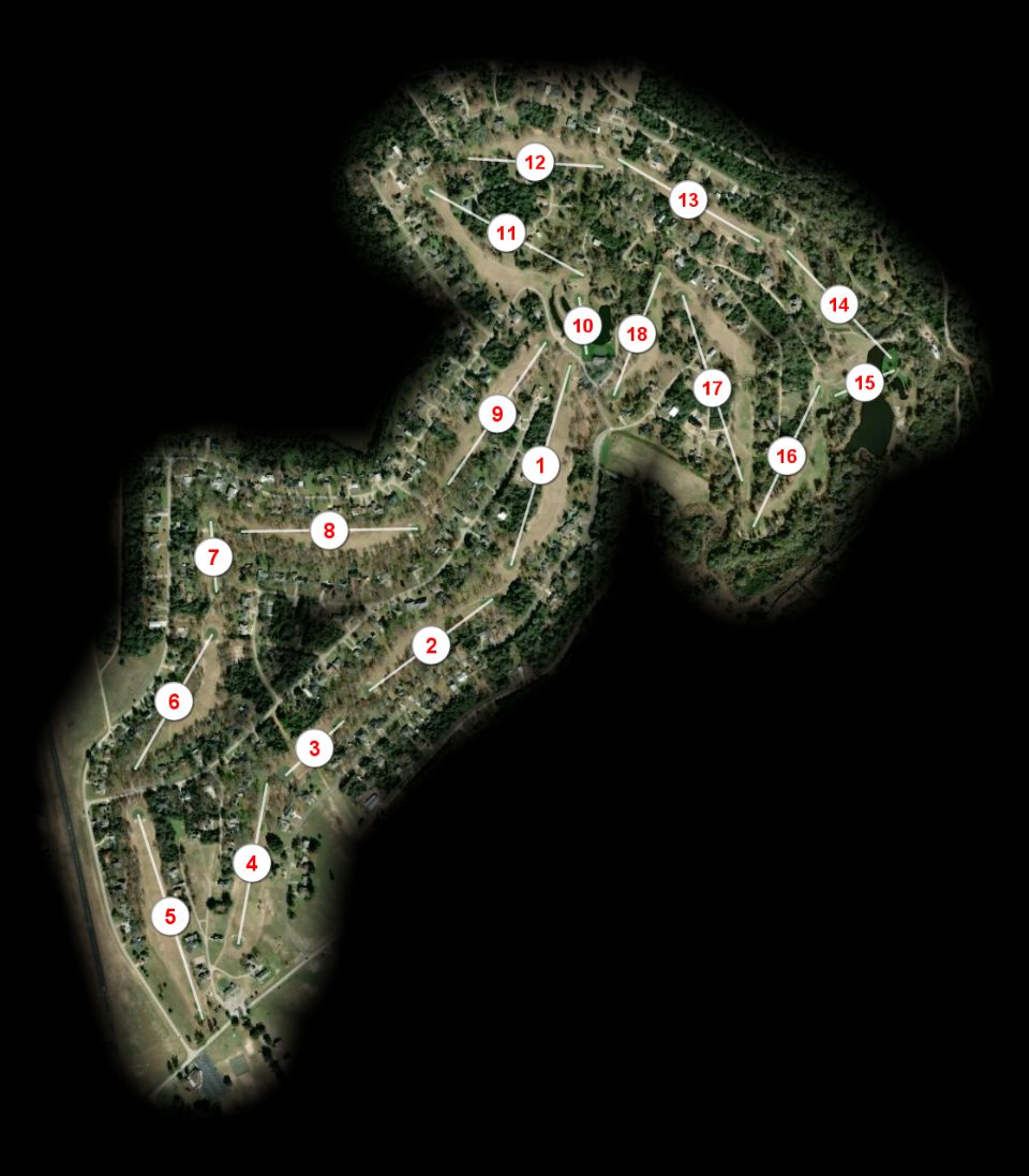 Hilltop Lakes Resort course overview