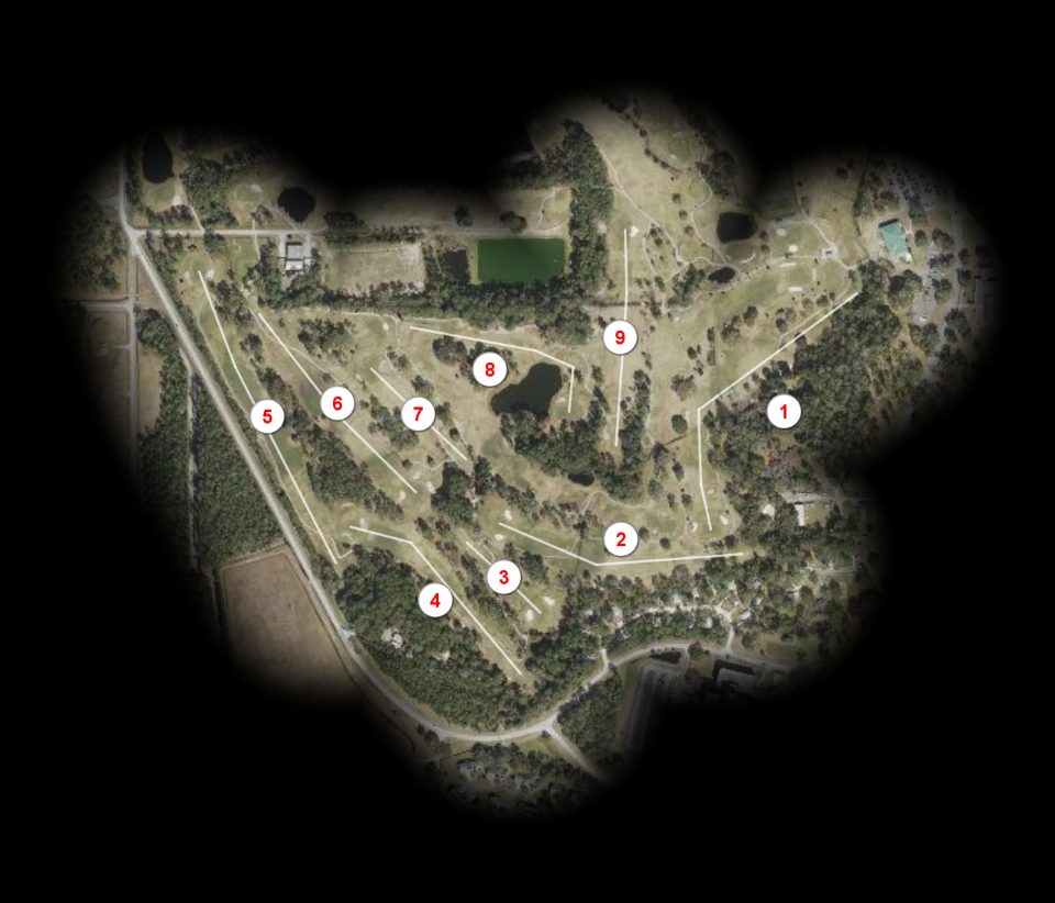 Red nine at Casa Linda Oaks Golf Club