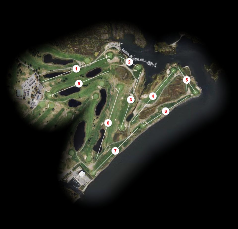 Blue nine at Timber Point Golf Course