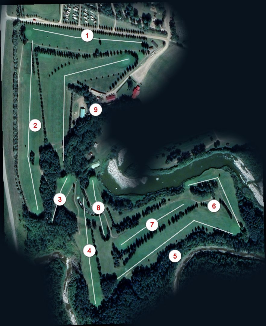 Pasquia Regional Park Golf Club course map