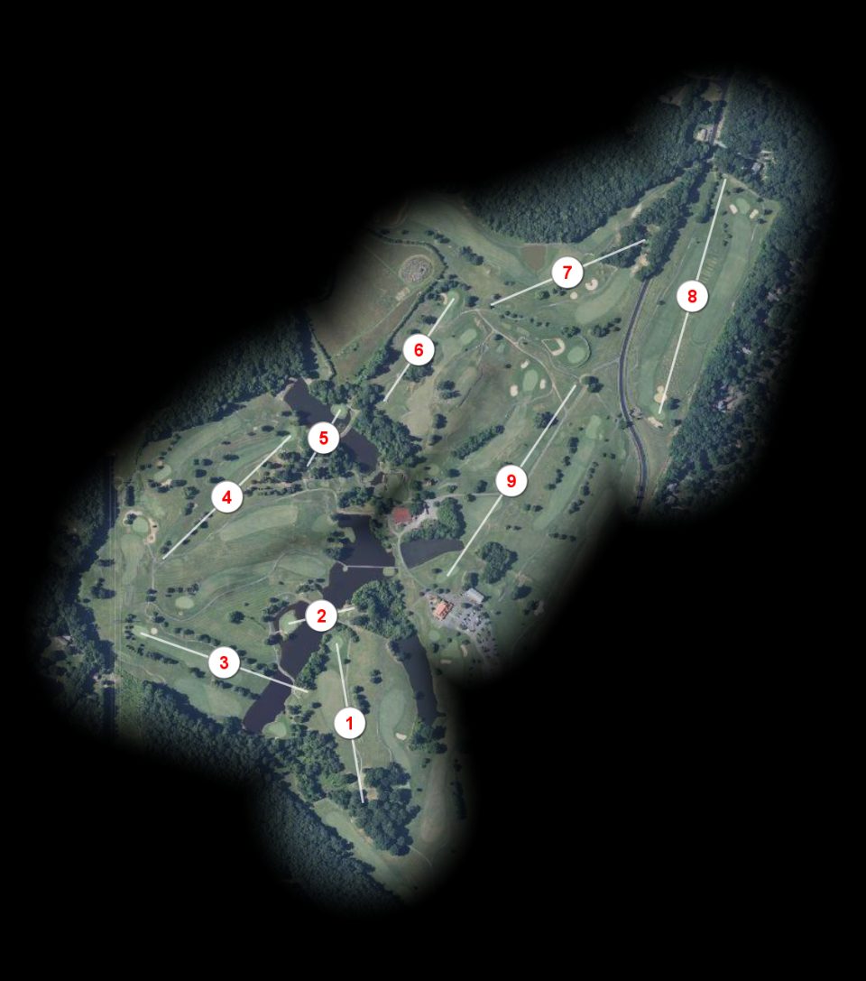 Island nine at Meadows Farms Golf Course