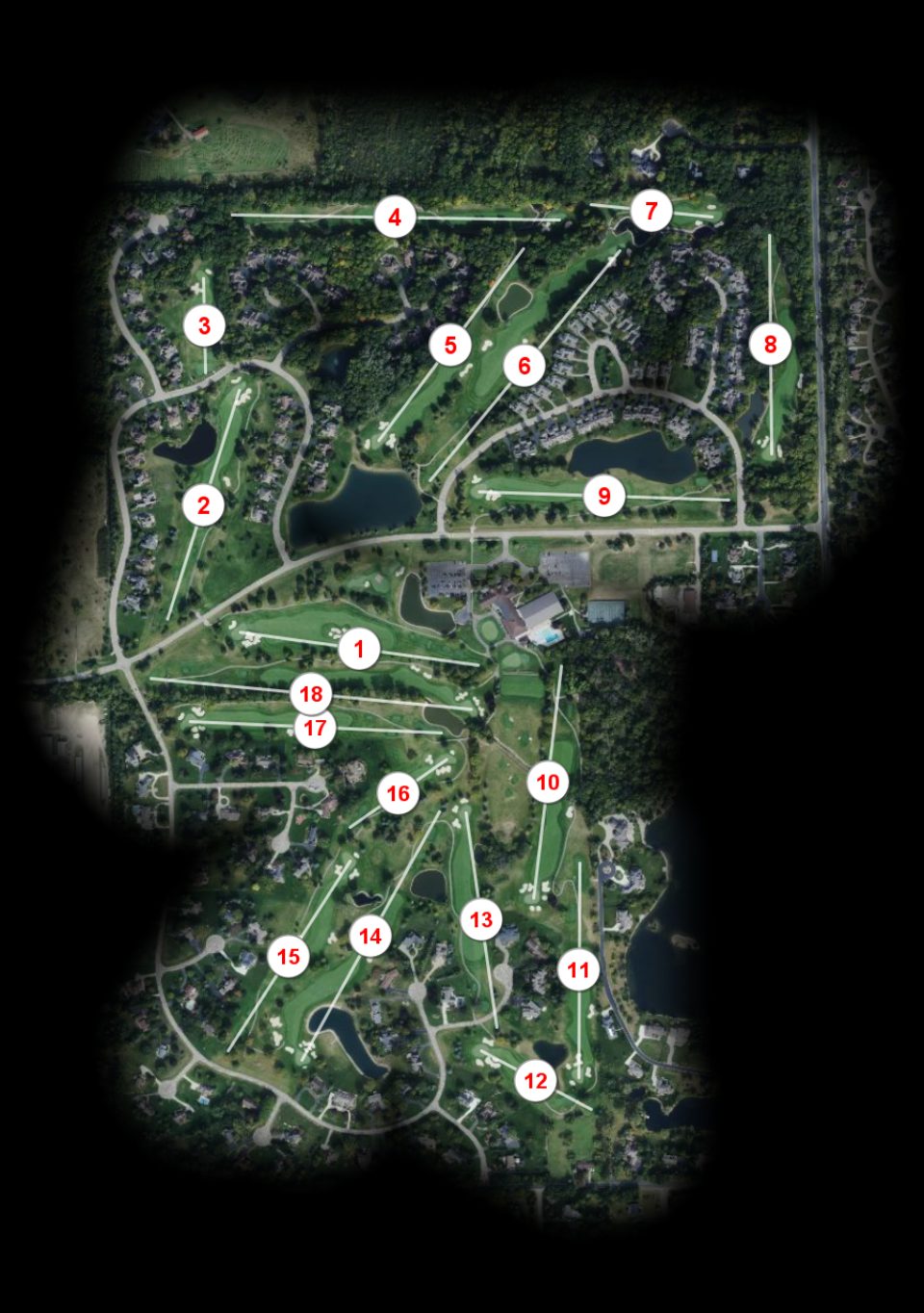 Travis Pointe Country Club course overview
