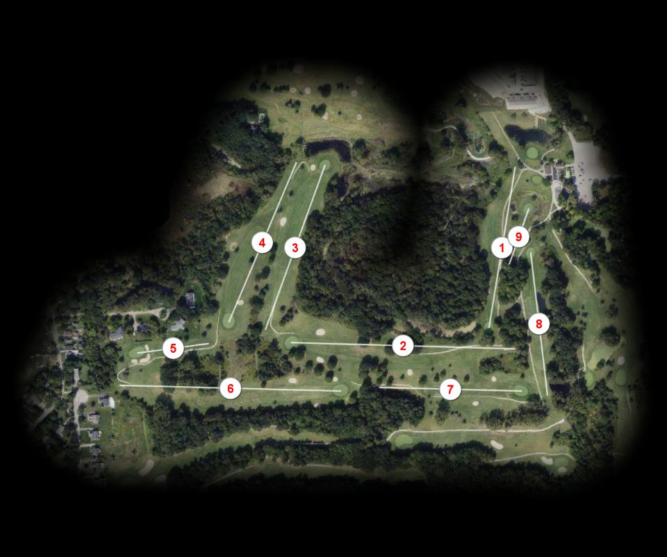 Blue nine at Hartland Glen Golf Course