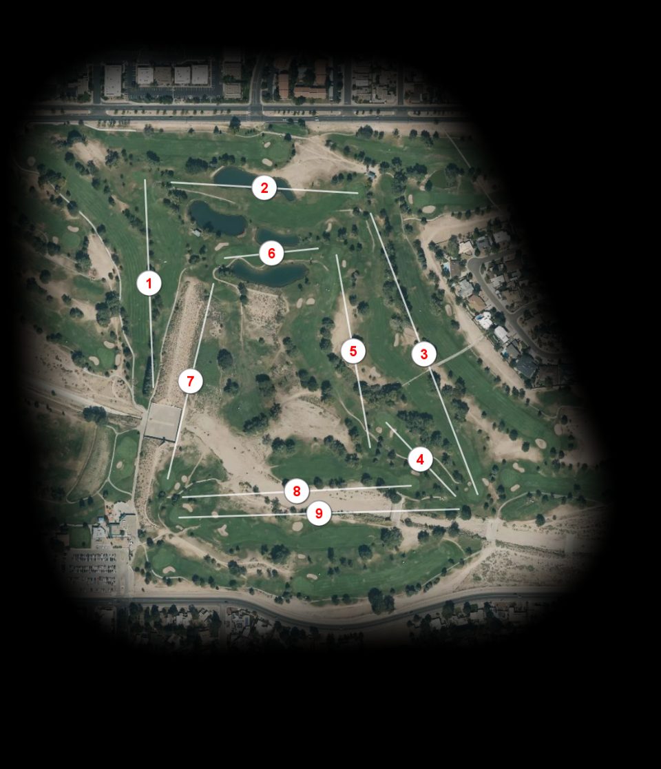 Arroyo del Oso Golf Club Dam 9 course overview