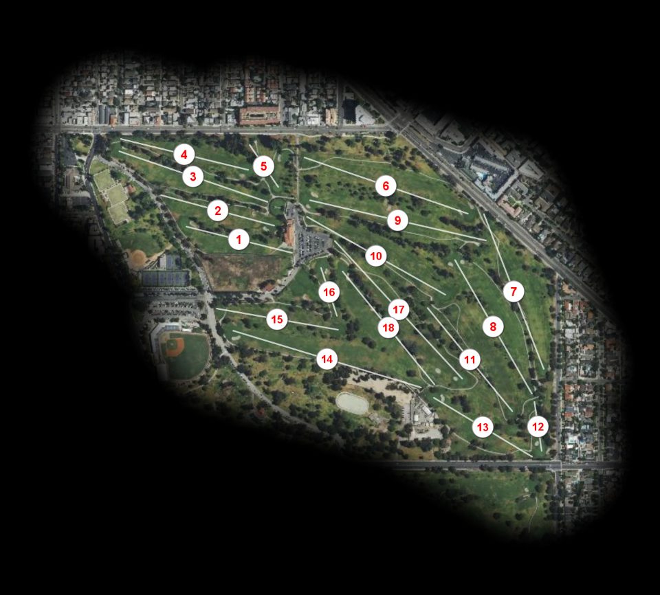 Recreation Park Golf Course 18 holes course overview