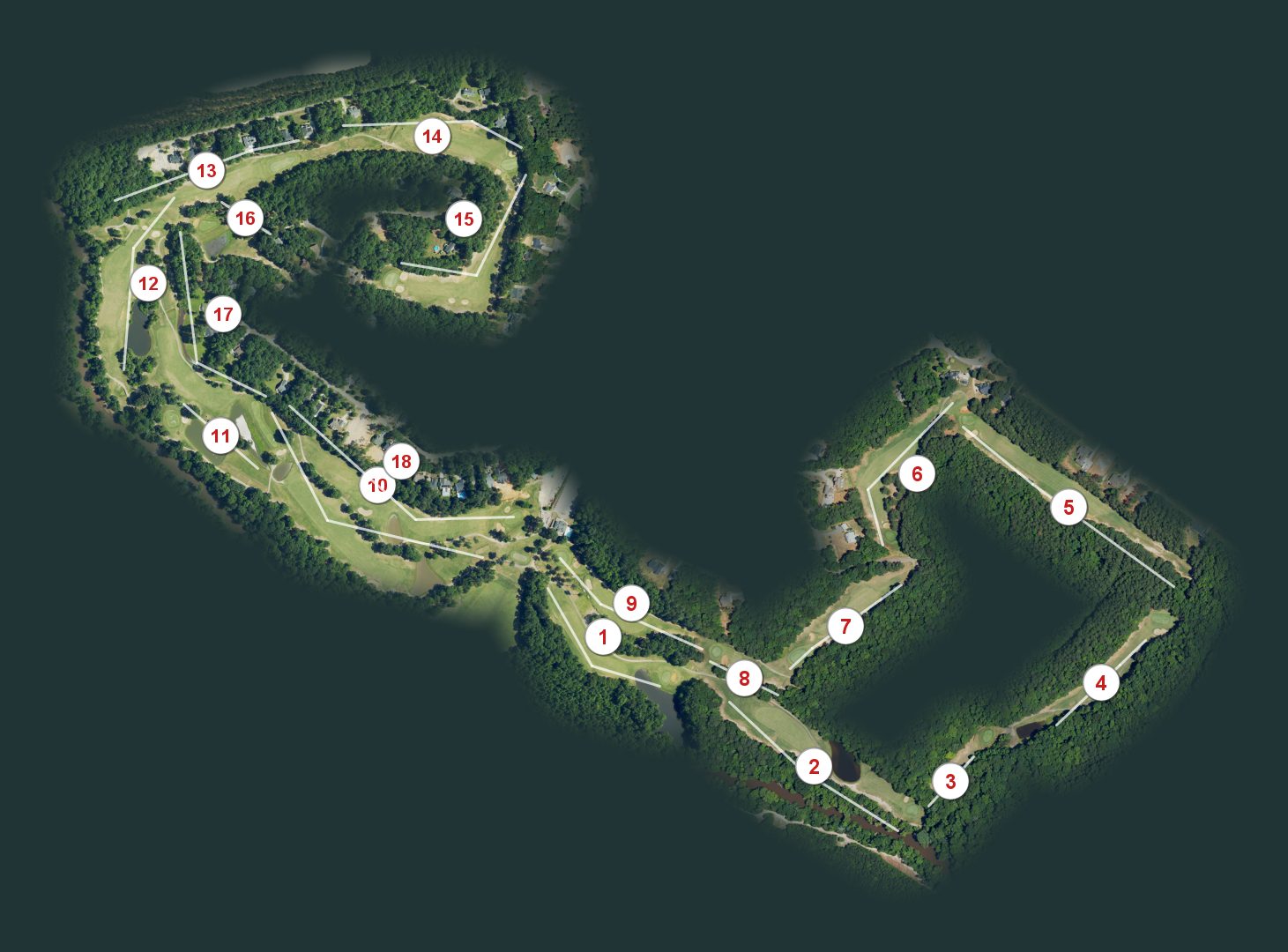 River Golf Club At Lake Royale course map